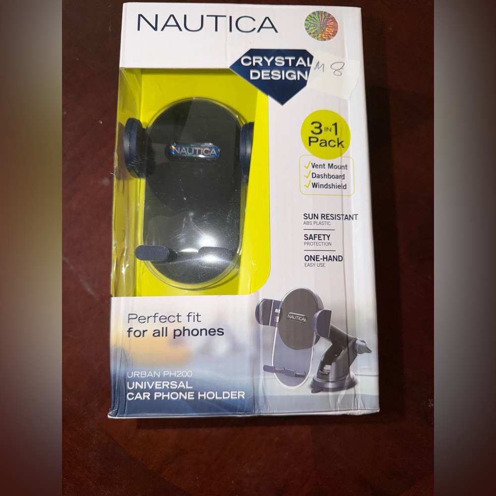 Nautica Black Universal Phone Holder 3-in-1 Pack